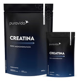 Kit Creatina 100% Monohidratada Puravida | 300g + 90g Sem Sabor