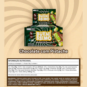 Barra Bueníssimo Chocolate com Pistache Under Labz | 12x50g