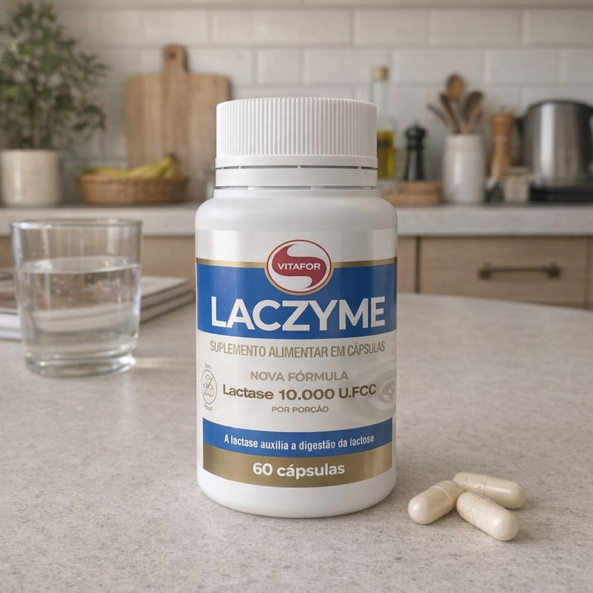 Laczyme 470mg Vitafor | 60 cápsulas