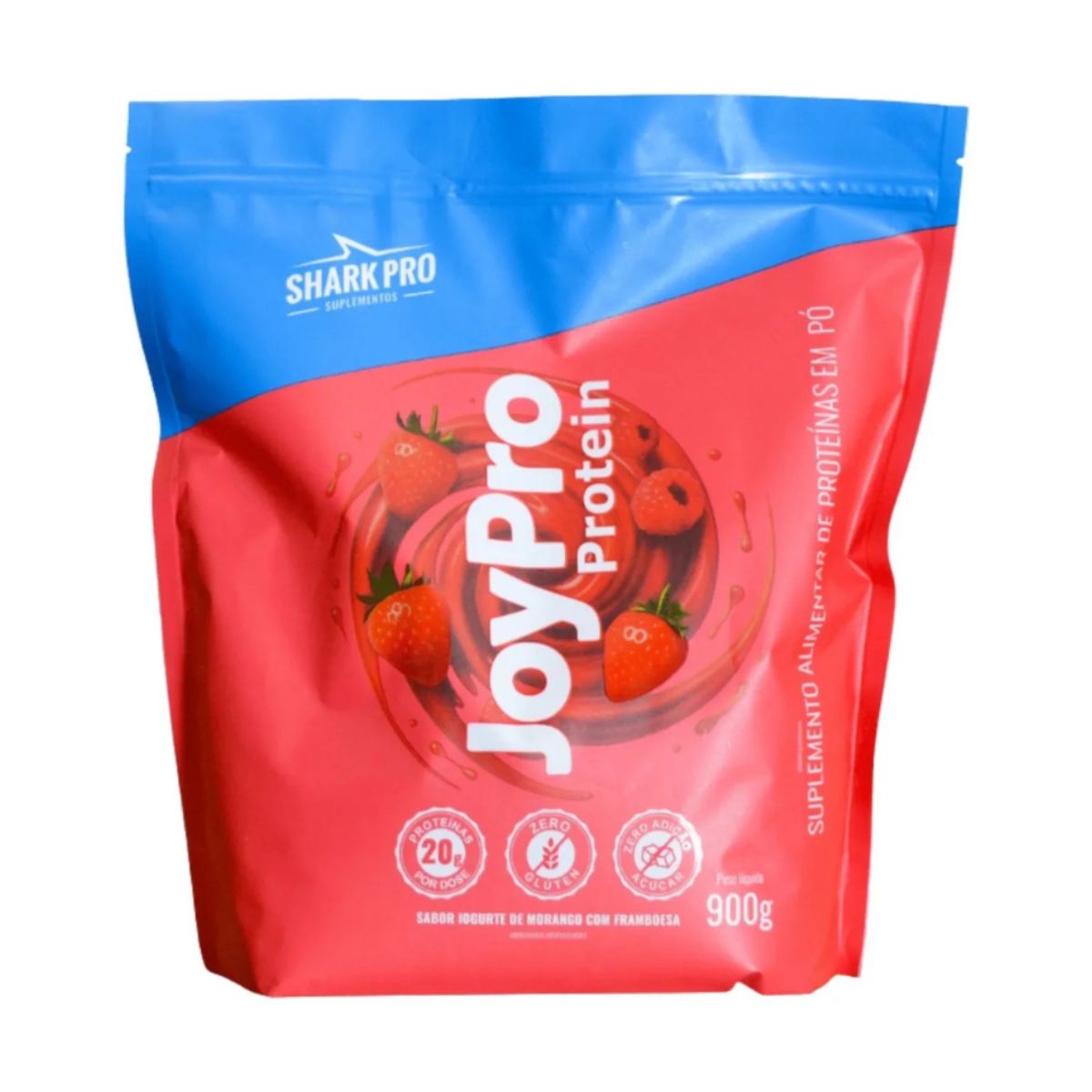 JoyPro Protein Sabor Morango com Framboesa Shark Pro | Refil 900g