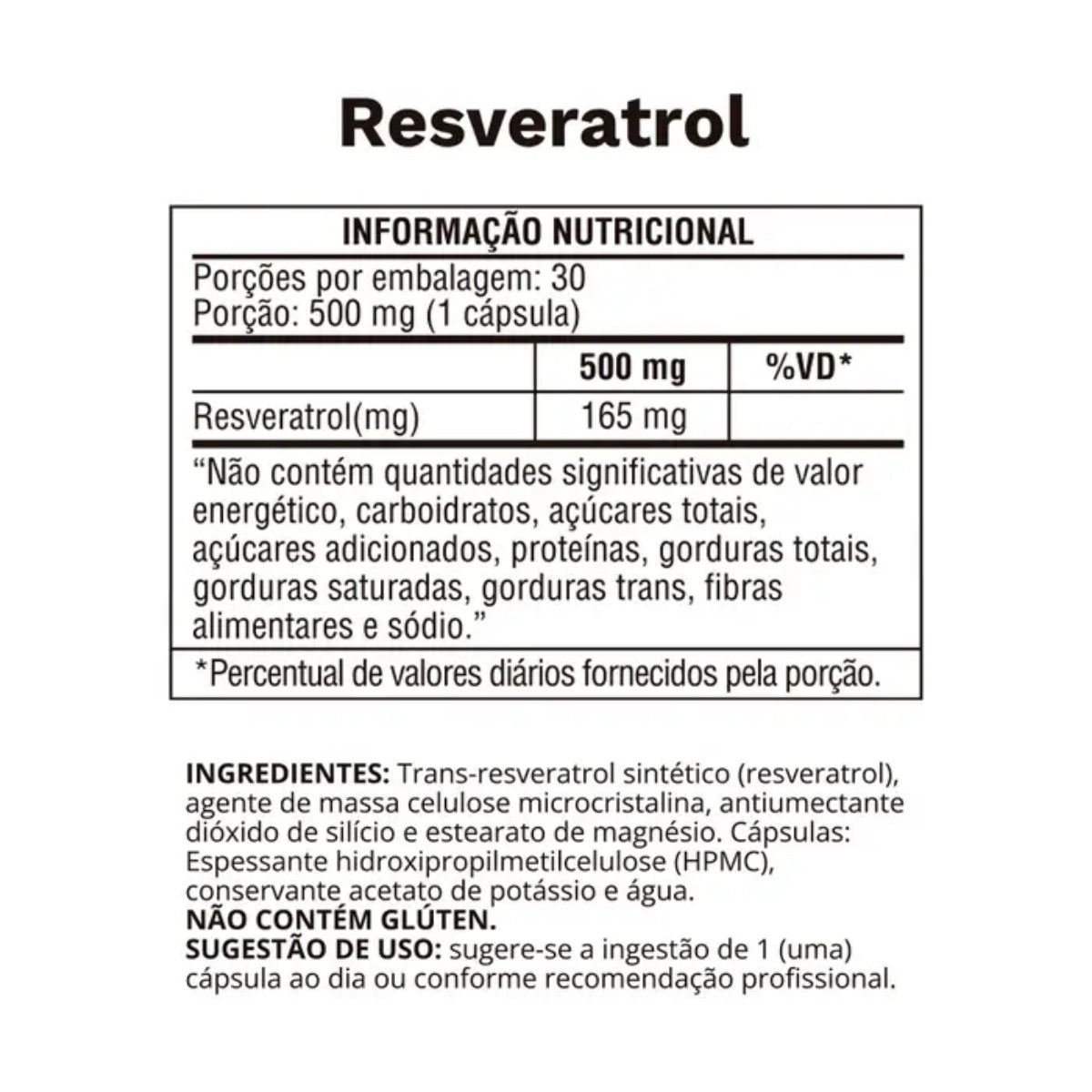 Resveratrol 500mg Ocean Drop | 30 cápsulas