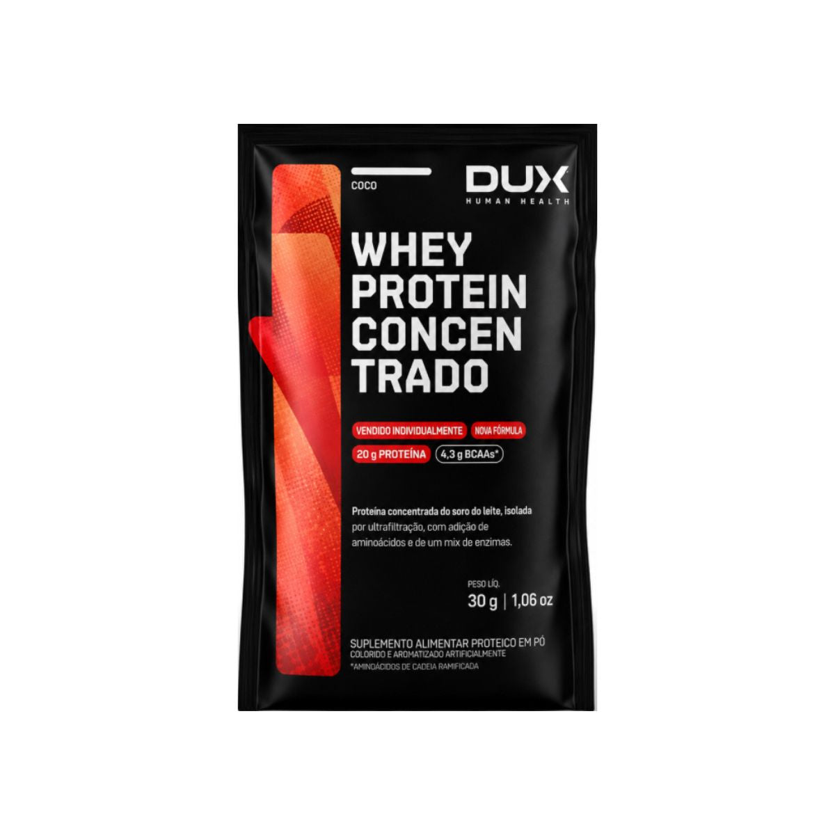 Whey Protein Concentrado Coco Dux Sachê Unitário| 30g