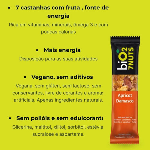 Barra De Castanhas E Damasco BiO2 | Cx 12 barrinhas