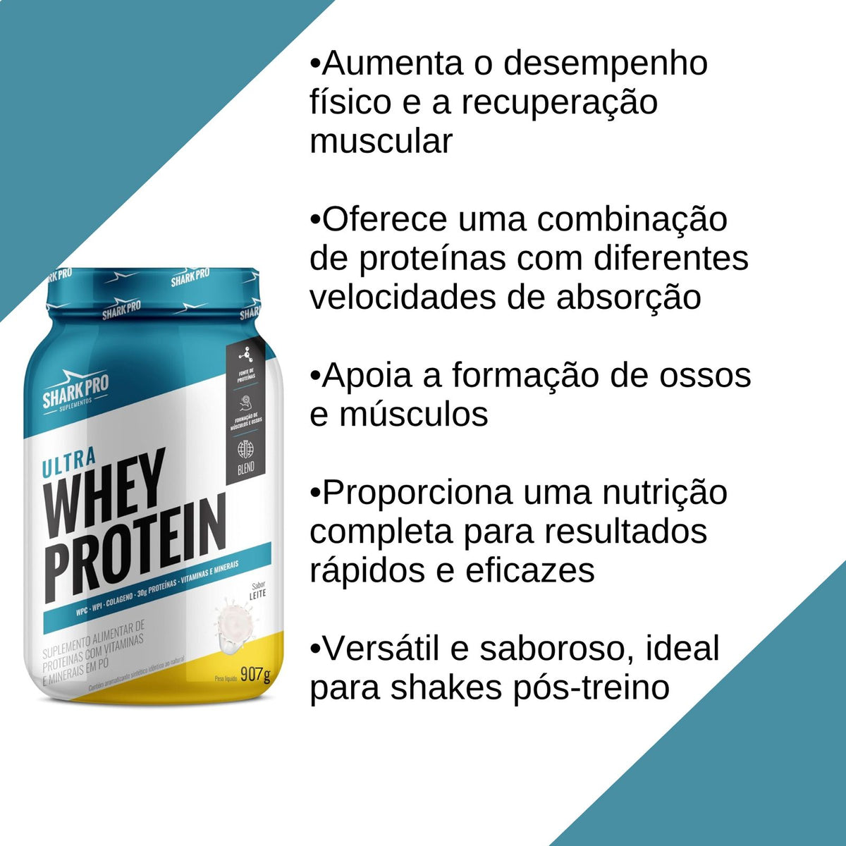 Ultra Whey Protein Shark Pro Leite | 900g
