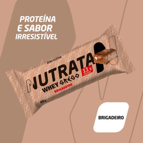 Barra de Proteína Whey Grego Brigadeiro Nutrata | 12x40g