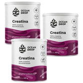 Kit 3x Creatina Monohidratada 100% Creatina Ocean Drop | 300g