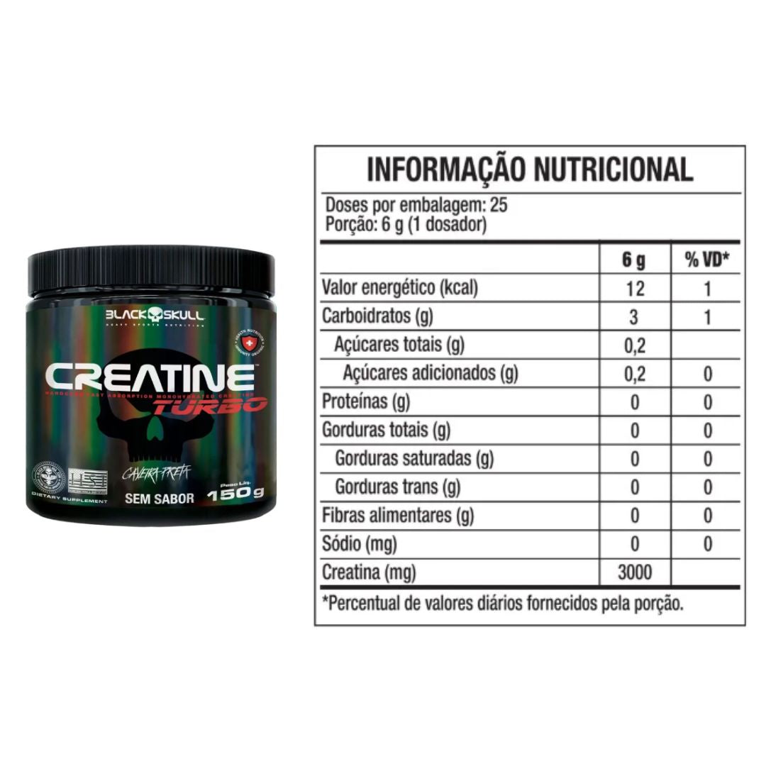 Creatina Creatine Turbo Black Skull | 150grs