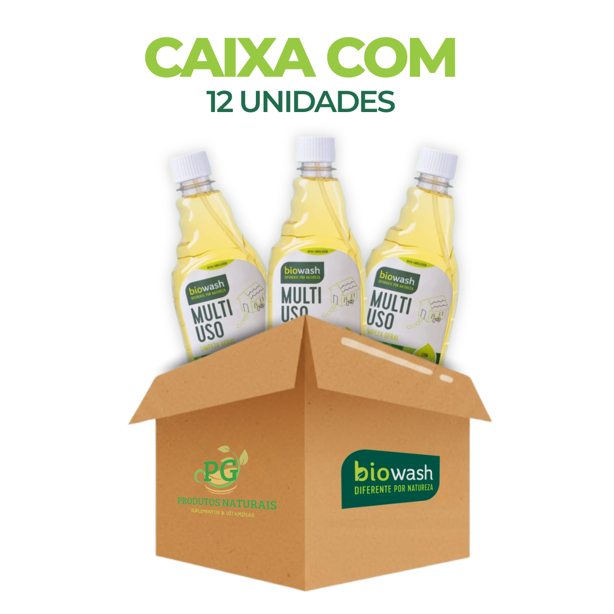 Caixa c/ 12 Multiuso Capim Limão Biowash | refil 650ml
