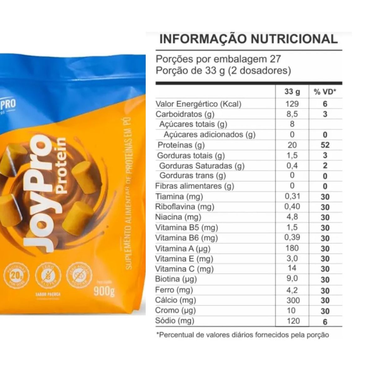 JoyPro Protein Sabor Paçoca Shark Pro | Refil  900g