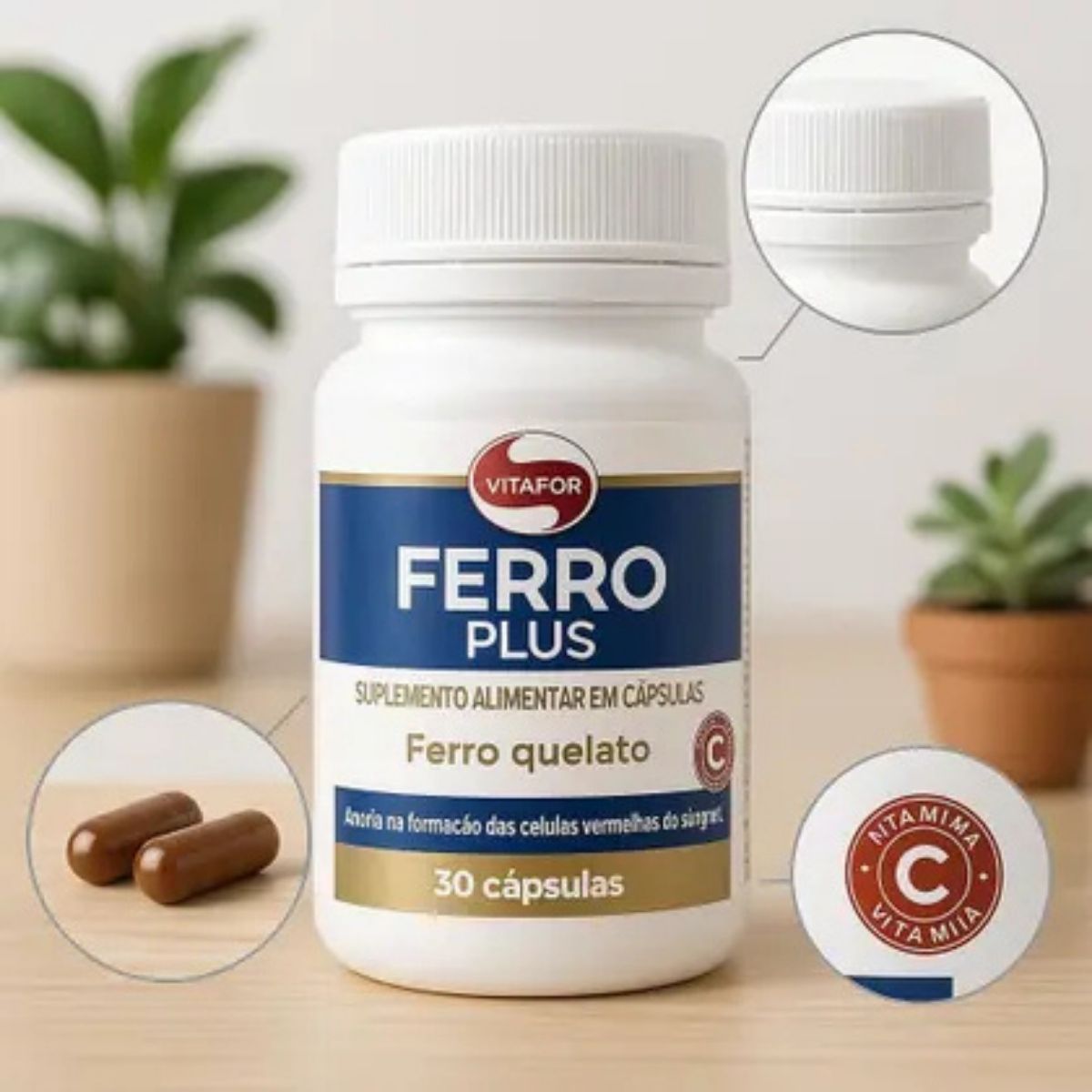 Ferro Plus Vitafor | 30 cápsulas