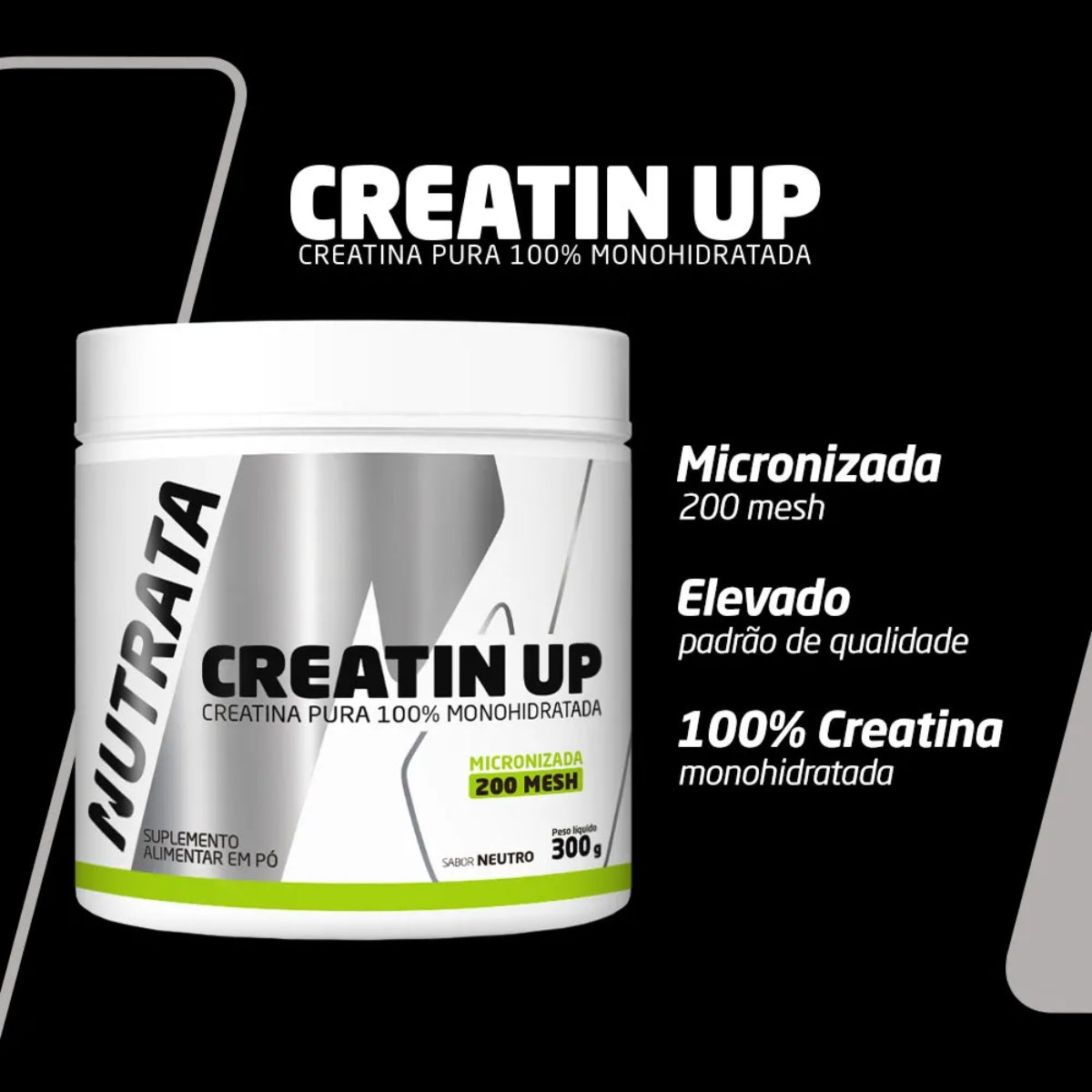 Nutrata Creatin Up | Creatina Monohidratada | Pote 300g