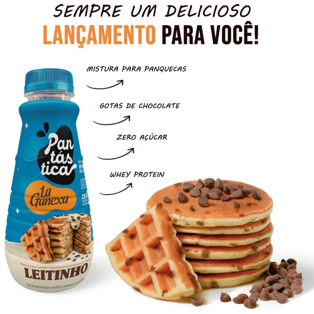 Mistura para Panquecas Americanas e Waffles La Ganexa Sabor Leitinho | 100g