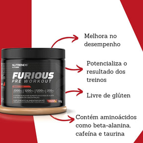 Pré-Treino Furious Pré Workout Frutas Vermelhas Nutrends | 150g