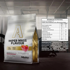 100% Hiper Mass Flavour Sabor Morango Atlhetica Nutrition | 2,5kg