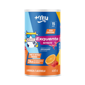 Nitrato Exquenta Sem Cafeína Laranja e Acerola Mais Mu | 450g