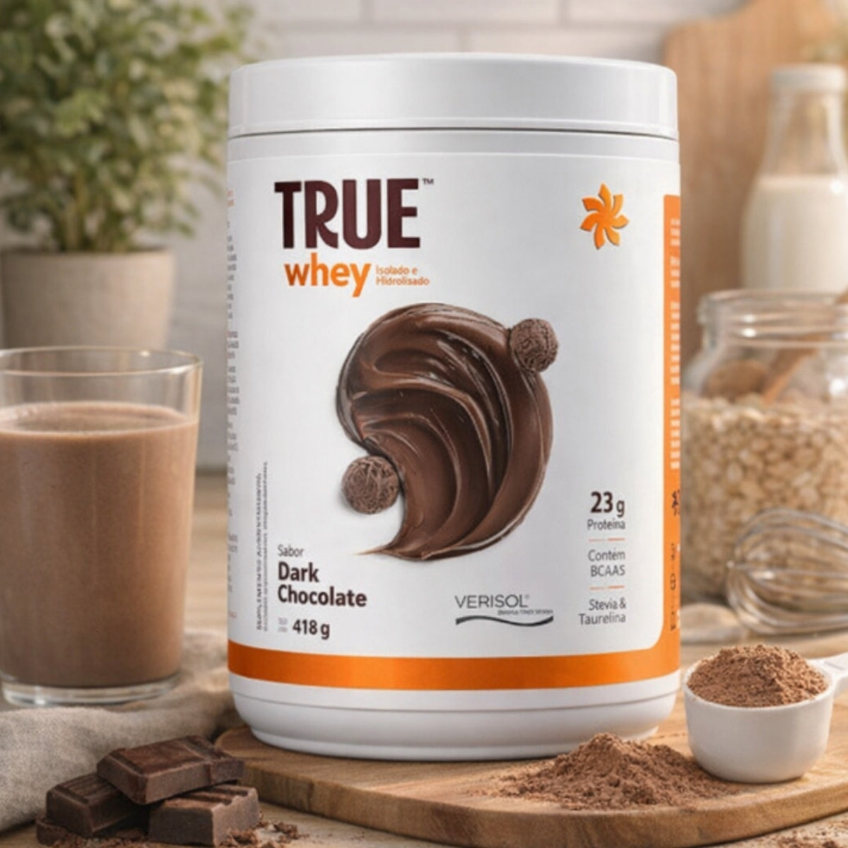 True Whey Isolado e Hidrolisado Dark Chocolate | 418g
