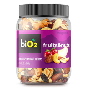 Mix de Castanhas e Frutas Fruits & Nuts BiO2 | Pote 450g