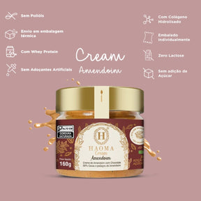 Haoma Cream Creme de Amendoim Haoma Linha Stevia | 160g
