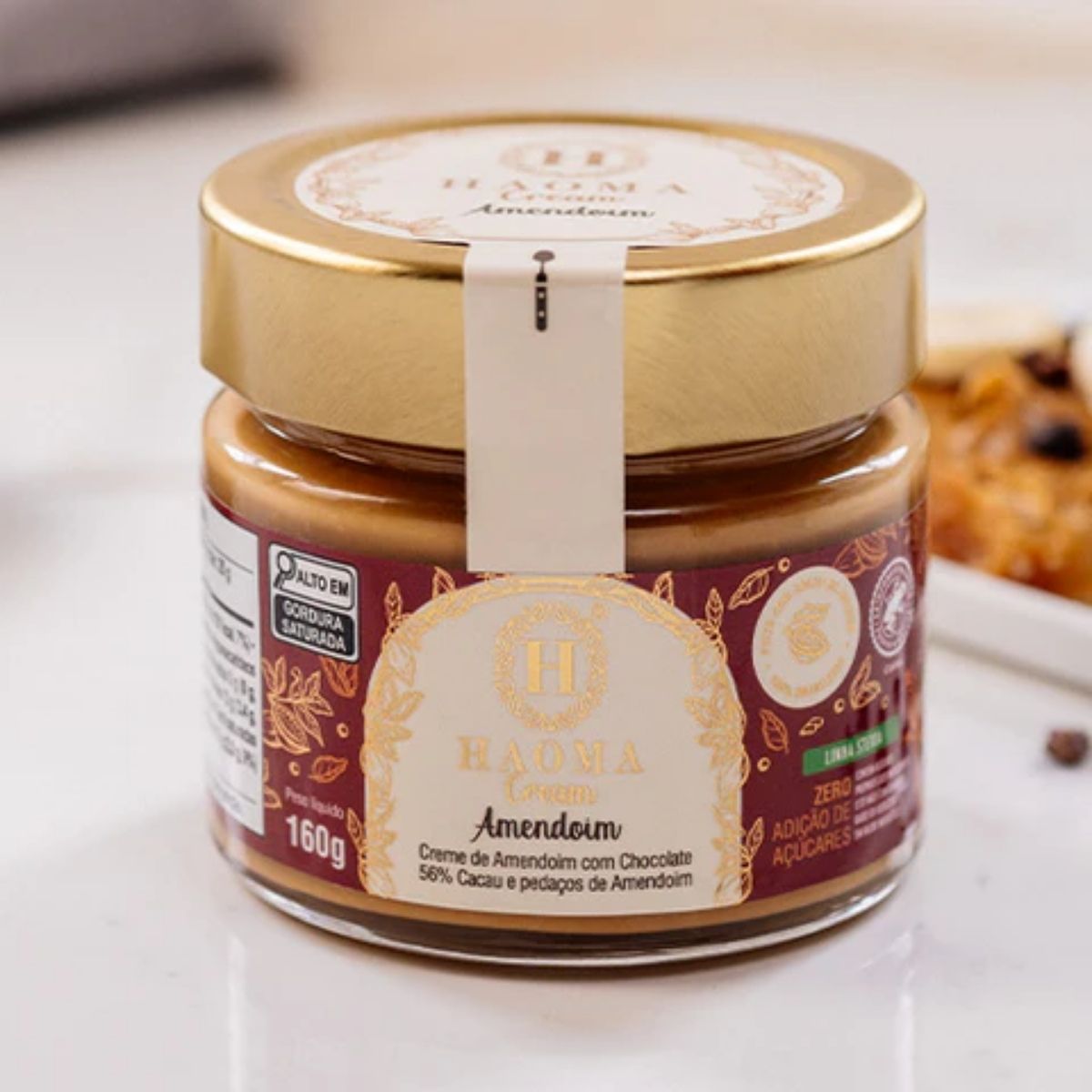 Haoma Cream Creme de Amendoim Haoma Linha Stevia | 160g