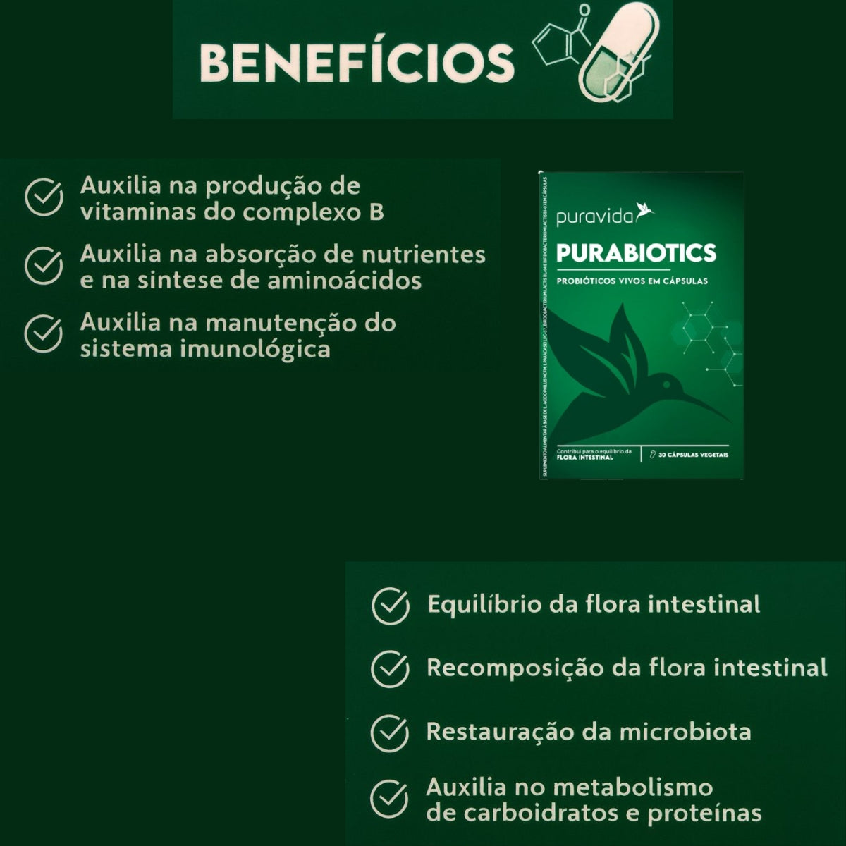 Purabiotics Puravida | 30 cápsulas