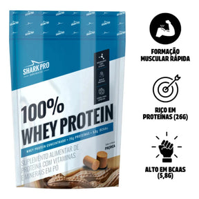100% Whey Protein Paçoca Shark Pro | Refil 900g