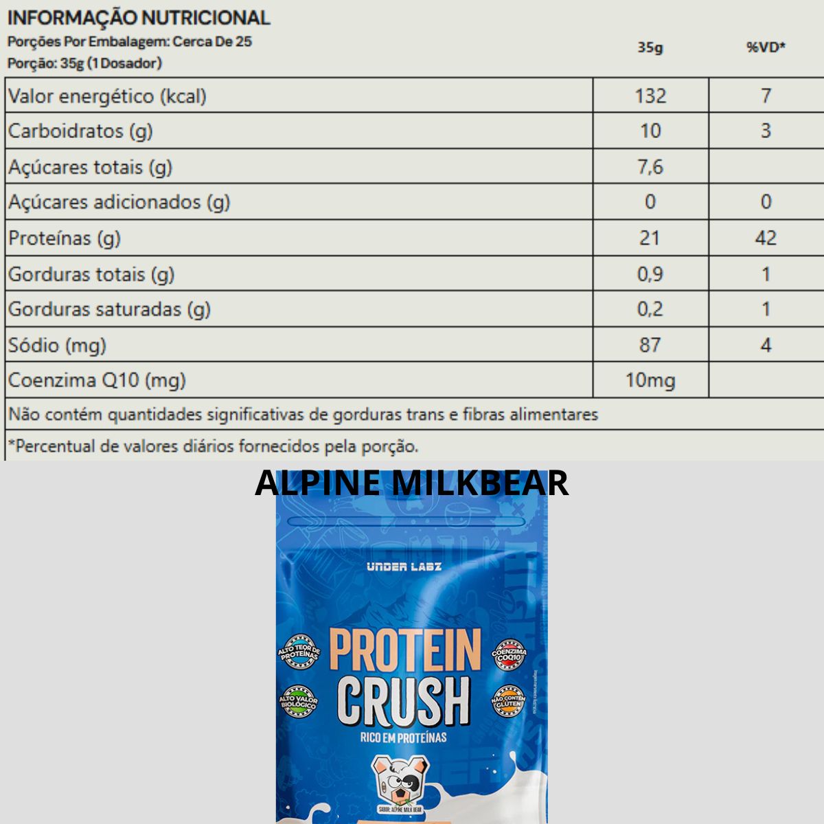 Whey Protein Crush Alpine Milkbear Under Labz  | 900g