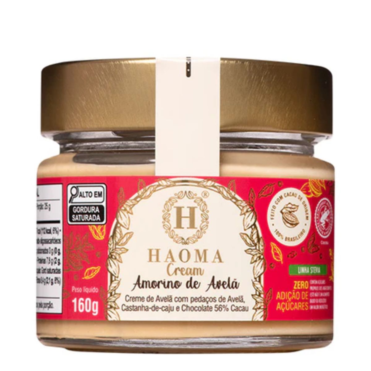 Haoma Cream Creme com Stevia Amorino de Avelã | 160g