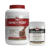Whey Fort Chocolate (1,8kg) + Creatina Creapure (300g) – Vitafor