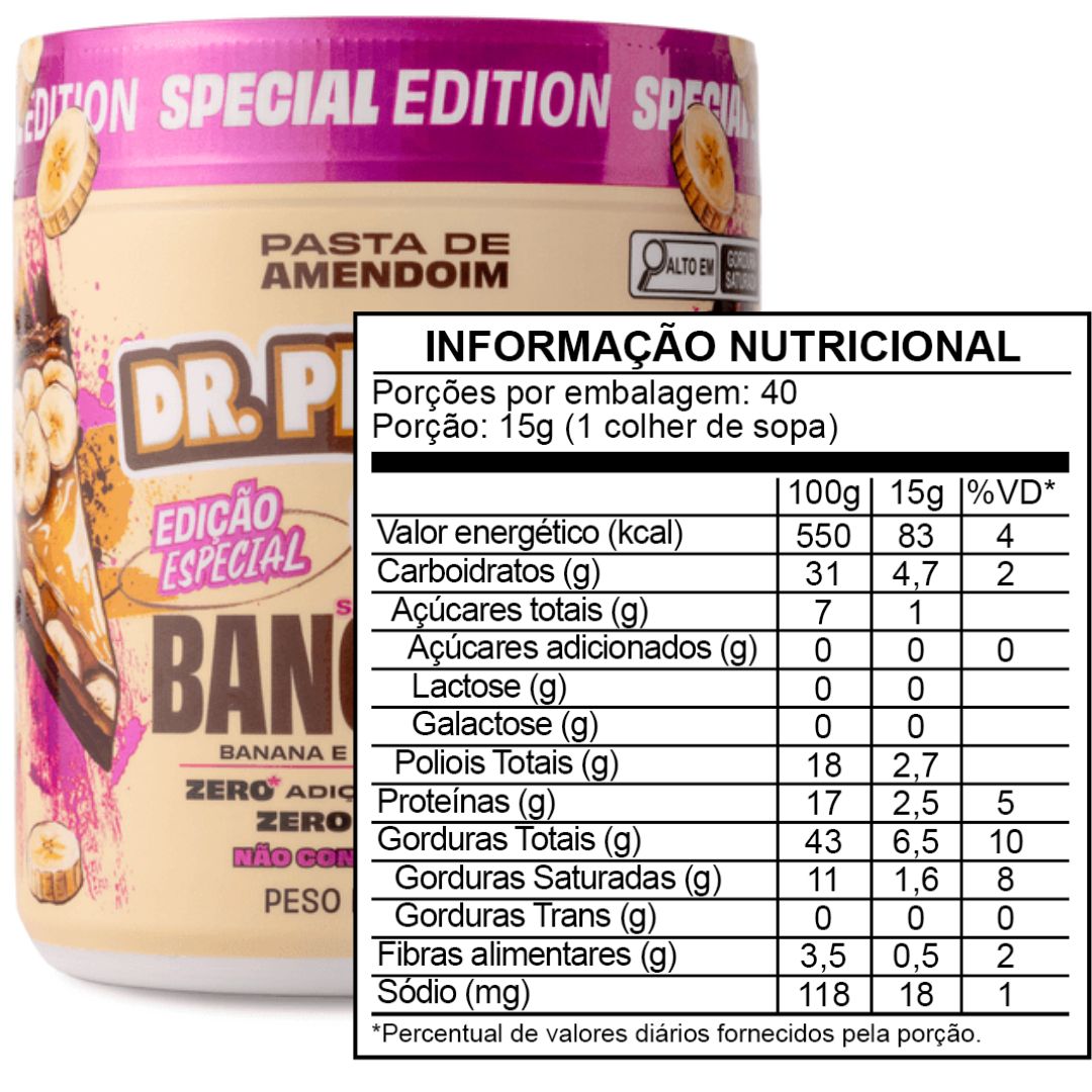 Pasta de amendoim sabor Banoffee Dr. Peanut | 600g