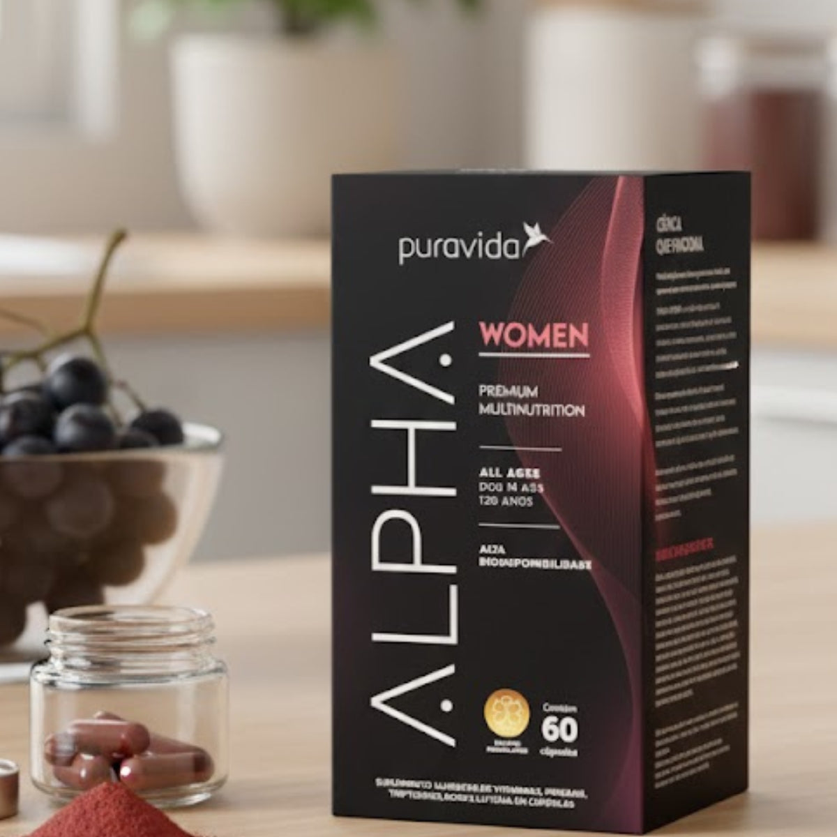 Alpha Women Multivitamínico para Mulheres Puravida | 60 cápsulas