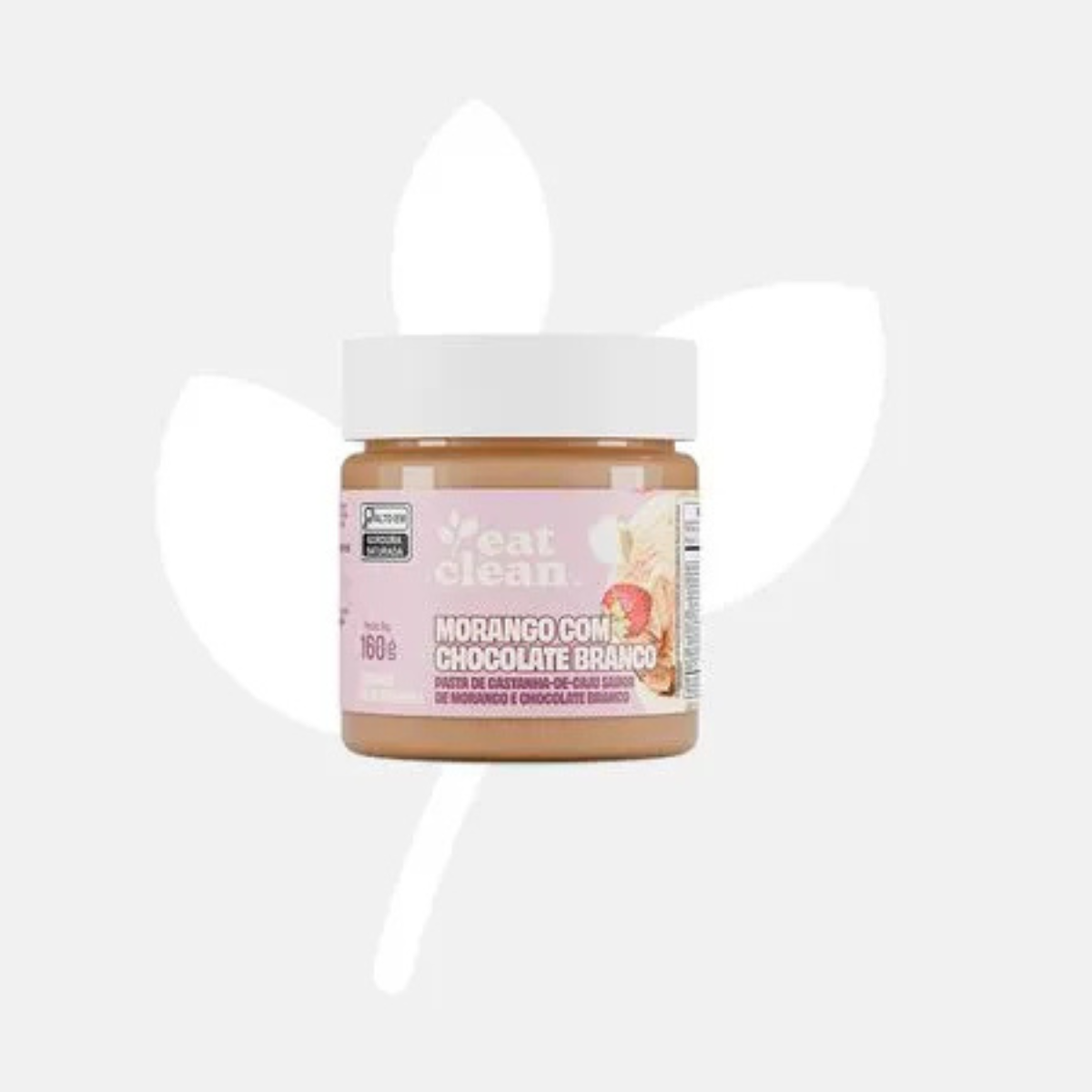 Pasta de Castanha de Caju Morango com Chocolate Branco Eat Clean | 160g