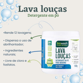Detergente Máquina De Lavar Louça Biodegradável Biowash | 500g