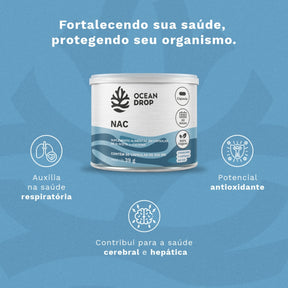 NAC L-Cisteína 500mg Ocean Drop | 120 cápsulas