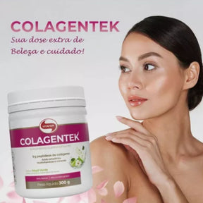 Colagentek | Colágeno Hidrolisado Sabor Maça Verde Vitafor | 300g