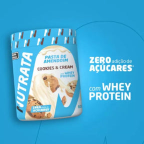 Pasta De Amendoim com Whey Cookies E Cream Nutrata | 600g