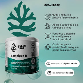 Complexo B 500mg Ocean Drop | 60 cápsulas
