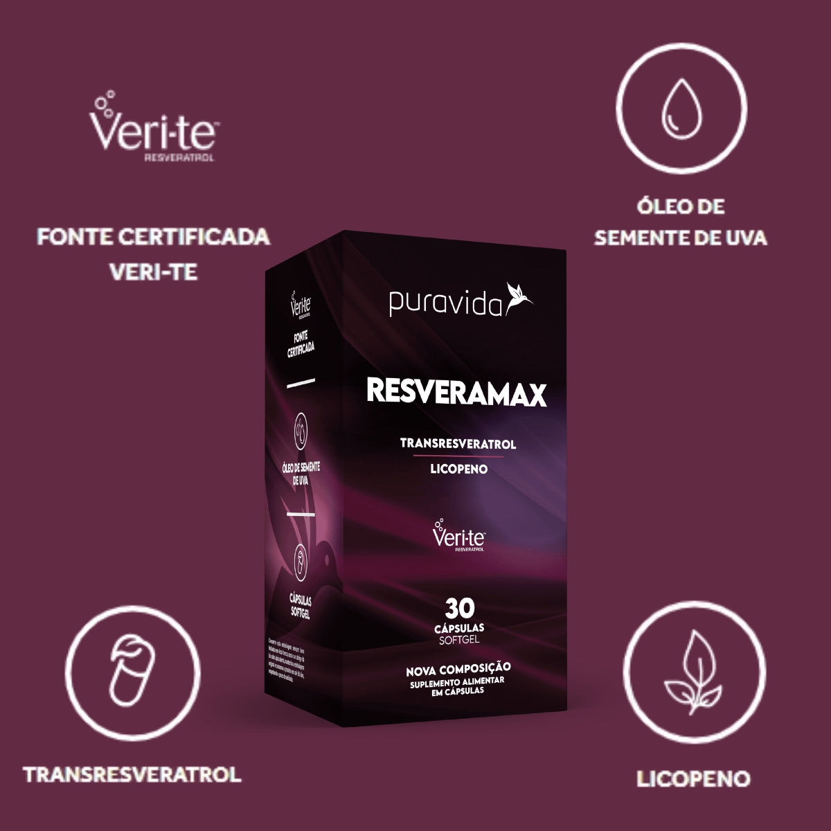Resveramax Puravida | 30 cápsulas