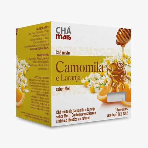 Chá Misto Camomila, Laranja E Mel 10 Sachês Chá Mais