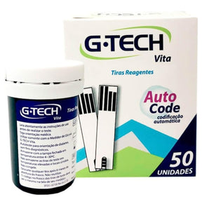 Tiras Reagentes Medir Glicose G-Tech Vita | 50 unidades