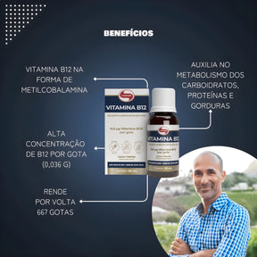 Vita B12 Gotas Sabor Menta Vitafor | 20ml