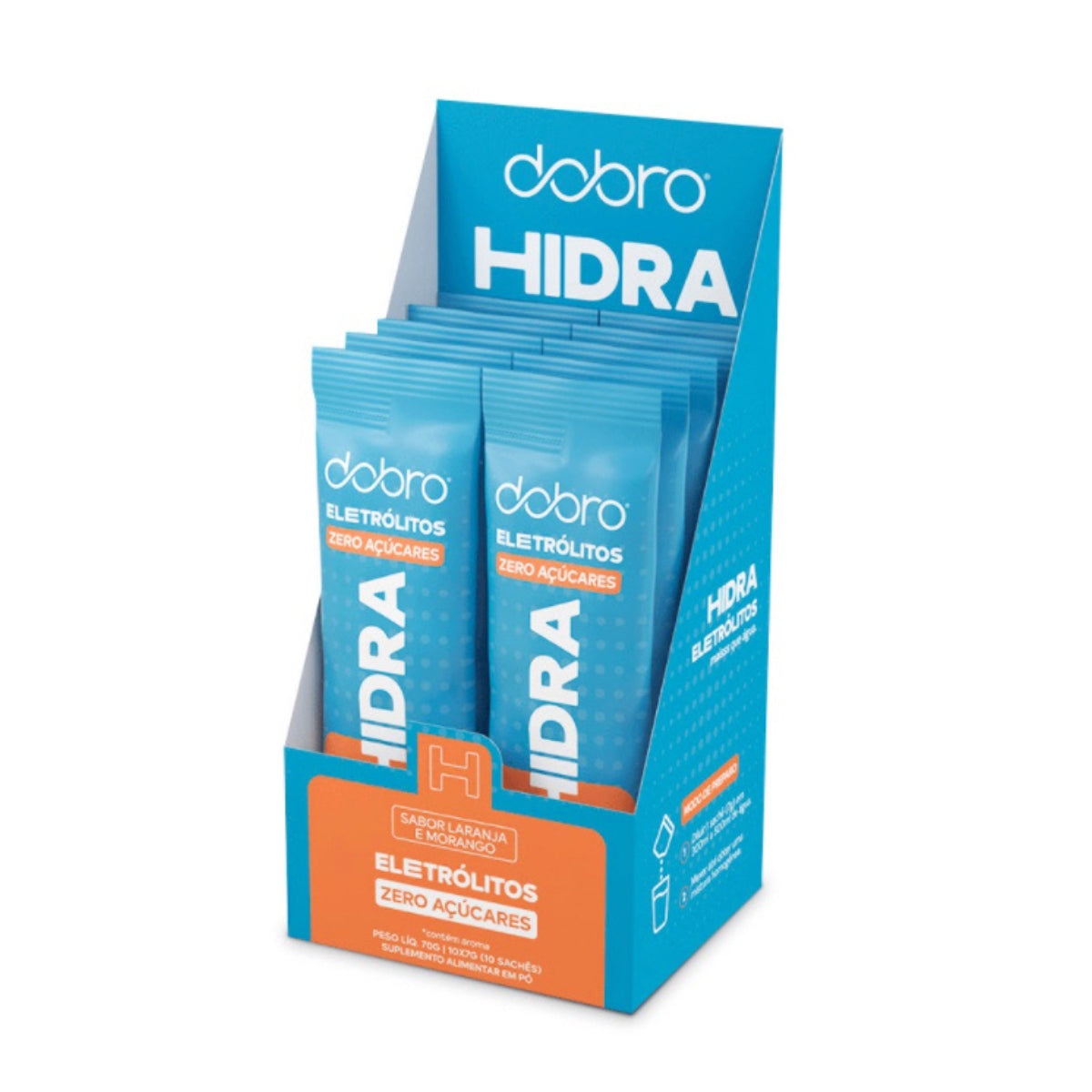 Hidra Eletrólitos Laranja e Morango DOBRO | 10x7g