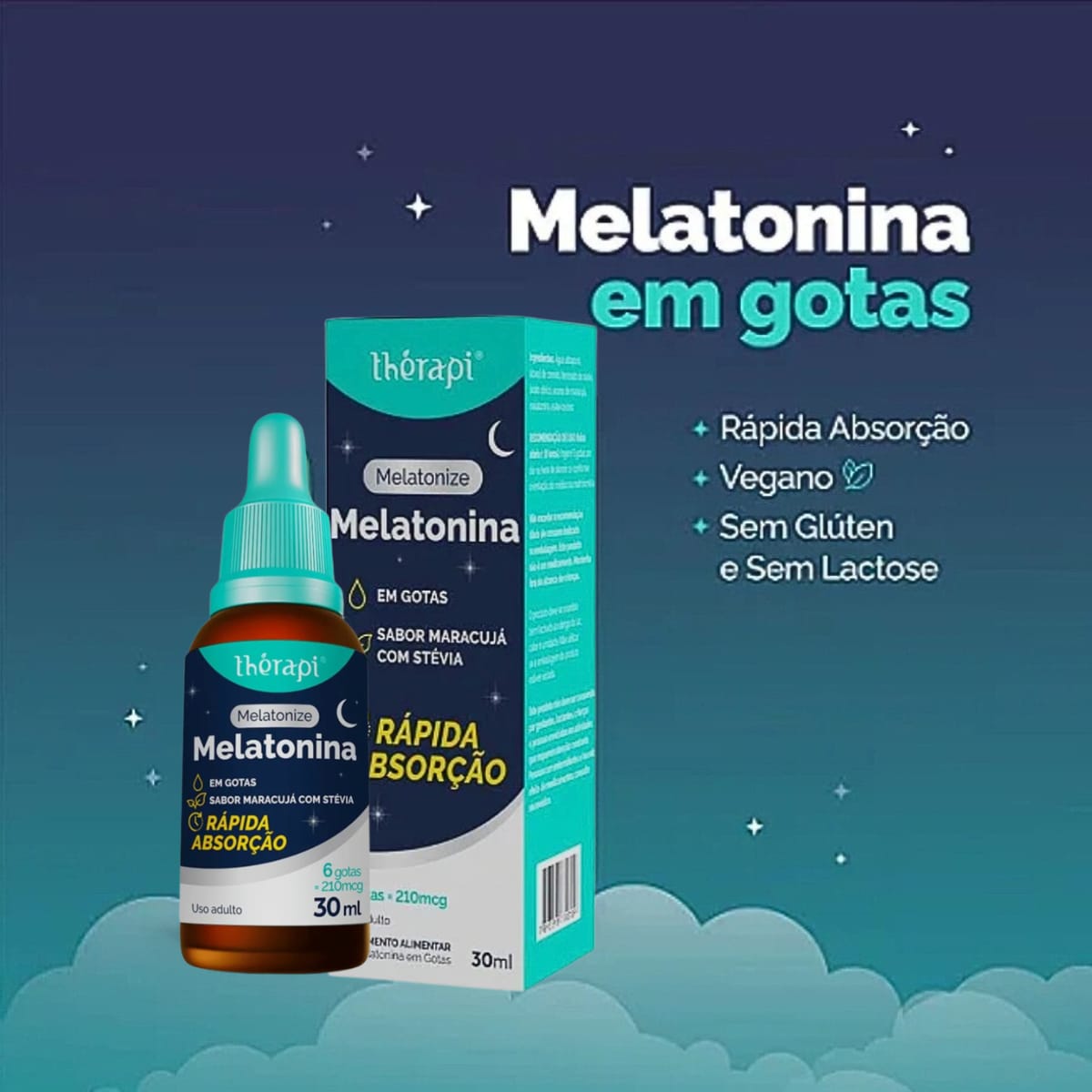 KIT | Melatonize Melatonina Gotas Sabor Maracujá Thérapi | 3x 30ml