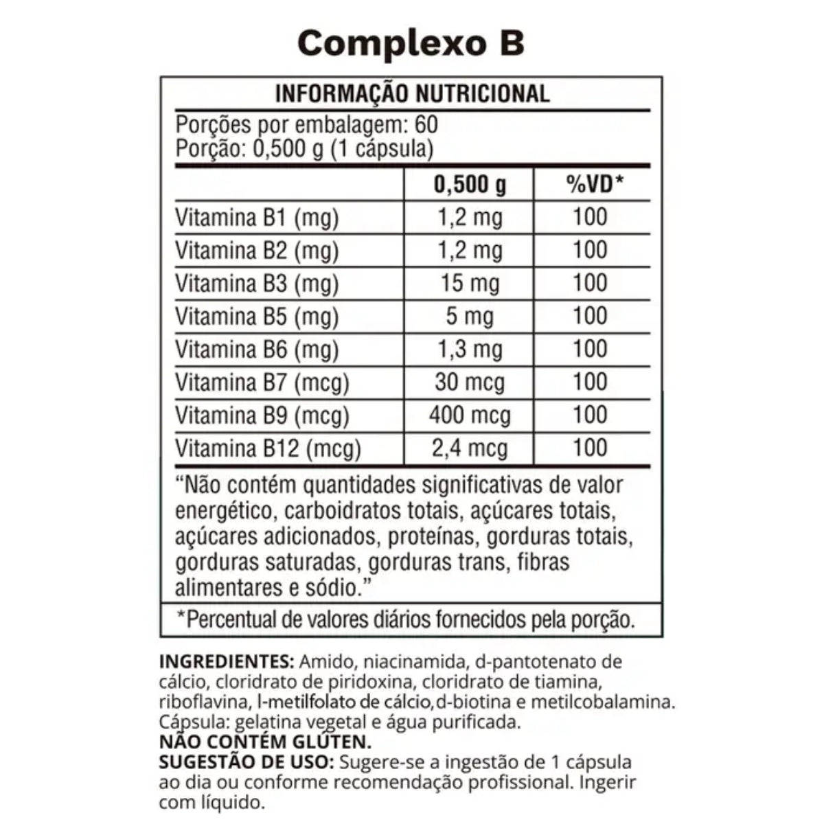 Complexo B 500mg Ocean Drop | 60 cápsulas