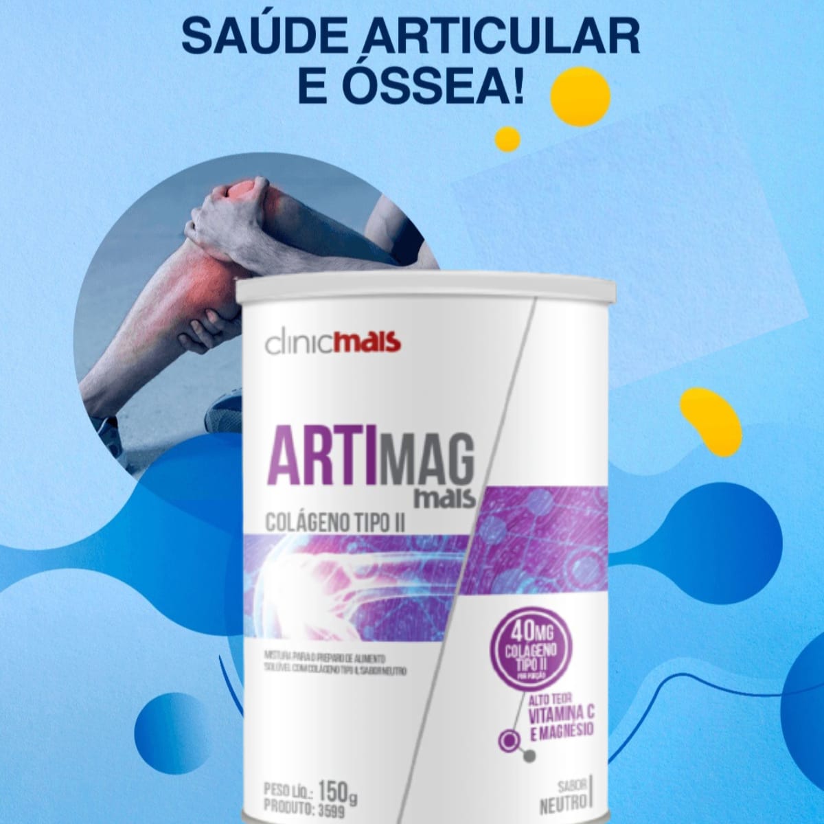 Artimag | Colágeno Tipo II Sabor Neutro | ClinicMais |150g