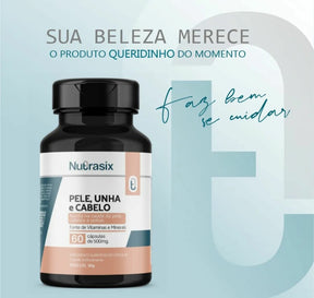 Multivitamínico para Pele, Unha e Cabelos Nutrasix | 60 cápsulas