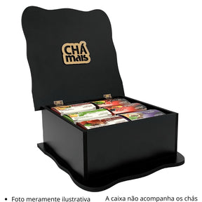 Caixa para Chá Preta Articulável 6 Divisórias | CháMais