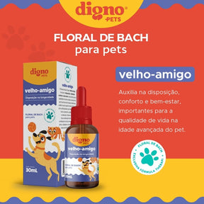 Floral Pet Velho Amigo | Disposição para o Pet Adulto e Idoso | 30ml