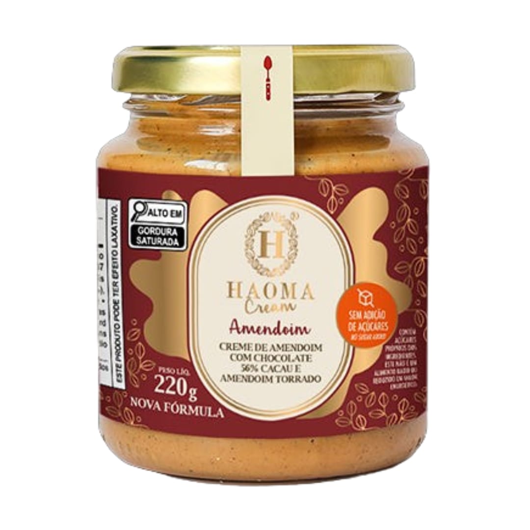 Haoma Cream Amendoim com Chocolate 56% Cacau Haoma | 220g