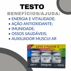 Multivitamínico Testo Sempree Leve 3 Pague 2 | 180 cápsulas