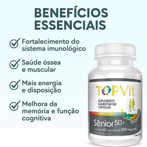 Kit 2x Multivitamínico TopVit Sênior 50+ Domina Farma | 60 cápsulas